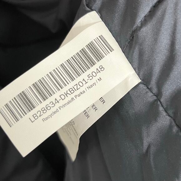 Quince Men's Recycled Primaloft Parka Jacket Coat Medium Navy Full Zip Pockets - Picture 12 of 13